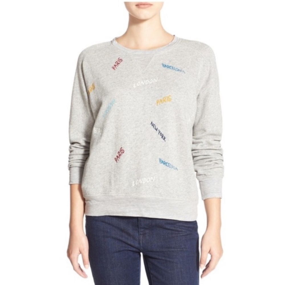 Madewell Embroidered “city” Sweatshirt